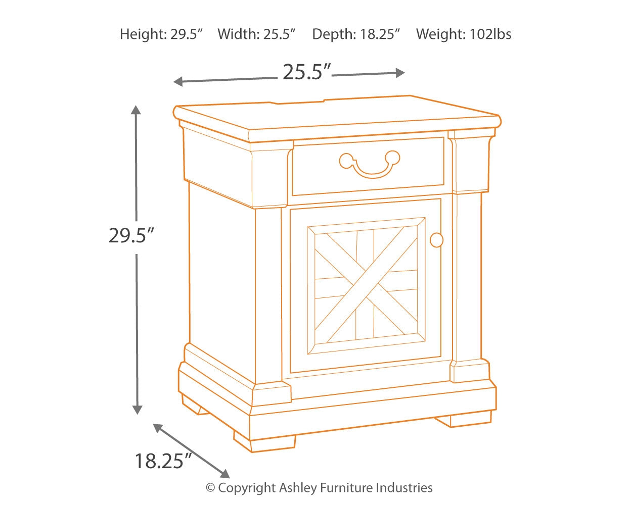 Bolanburg Nightstand