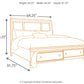 Prentice Queen Sleigh Bed with 2 Storage Drawers