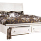 Prentice California King Sleigh Bed with 2 Storage Drawers