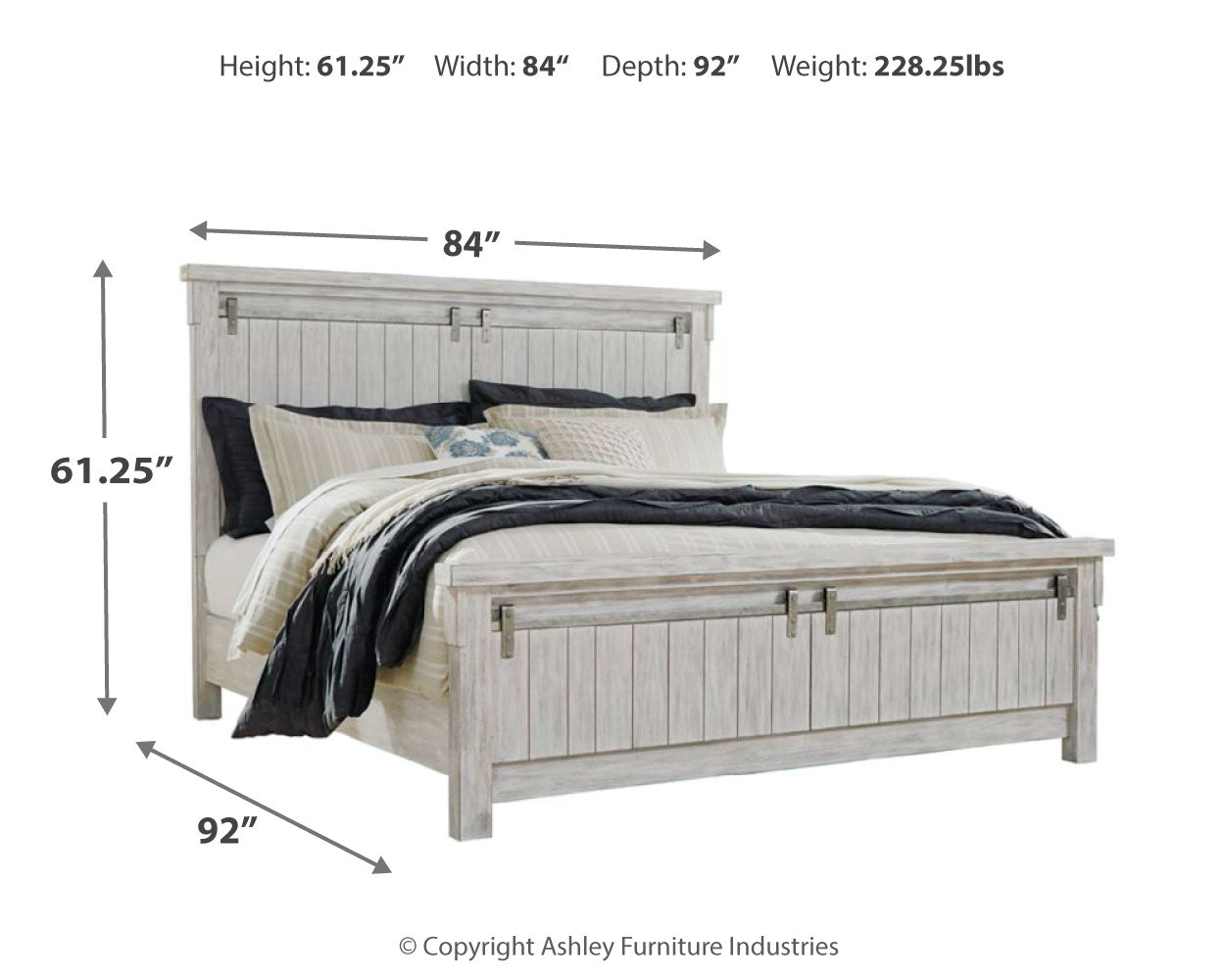 Brashland California King Panel Bed