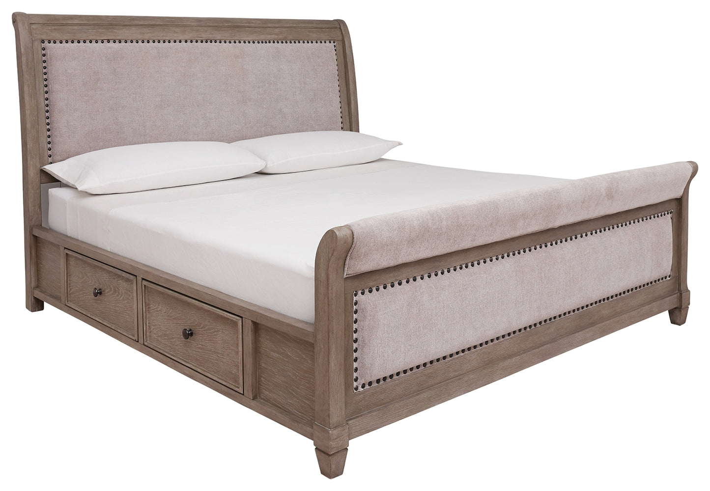 Challene California King Upholstered Bed with 4 Storage Drawers