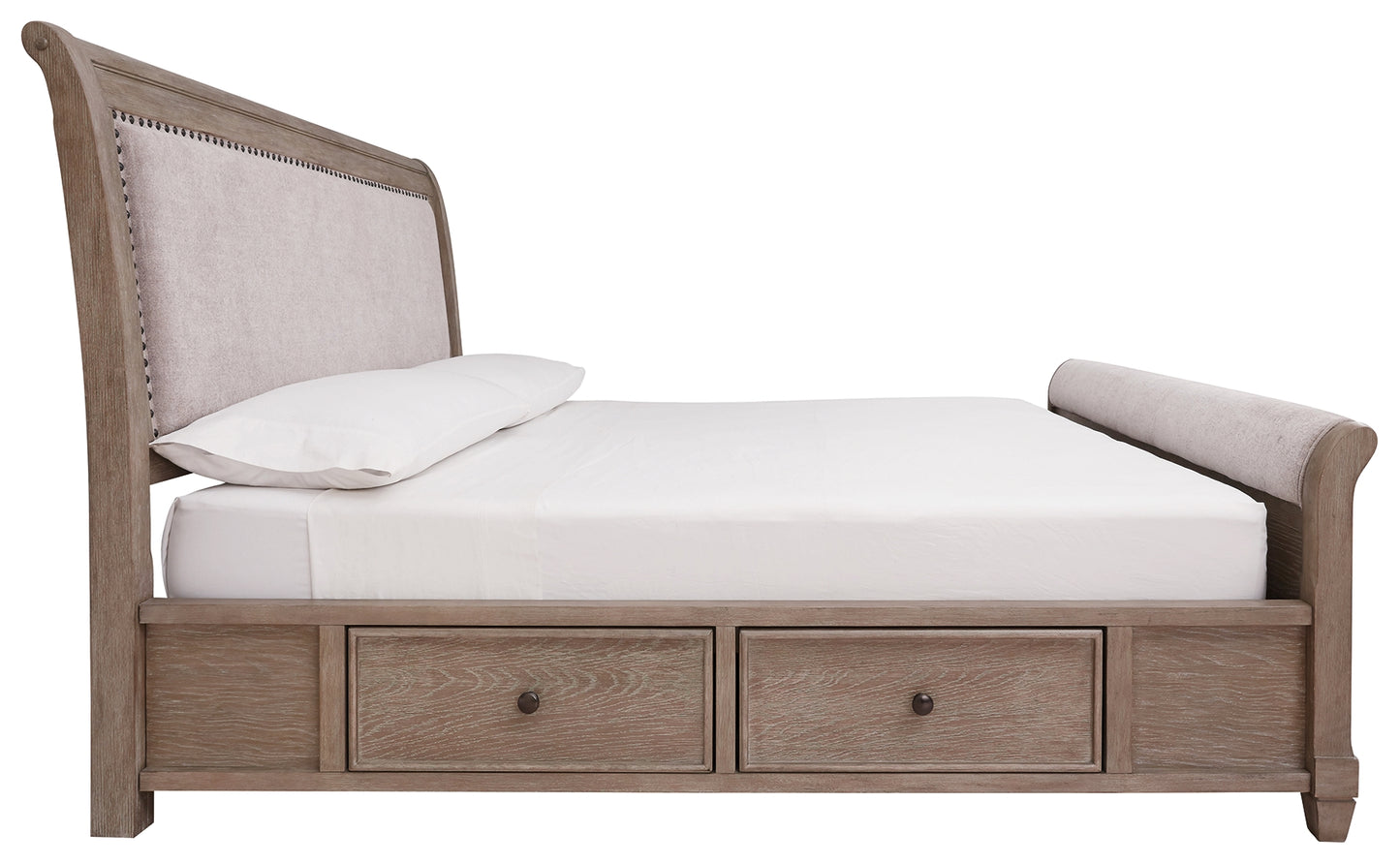 Challene California King Upholstered Bed with 4 Storage Drawers