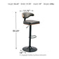 Bellatier Adjustable Height Bar Stool