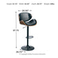 Bellatier Adjustable Height Bar Stool