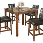 Theo Counter Height Dining Table and Bar Stools (Set of 5)