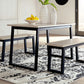Waylowe Dining Table and Benches (Set of 3)