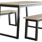 Waylowe Dining Table and Benches (Set of 3)