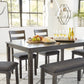 Bridson Dining Table and Chairs with Bench (Set of 6)
