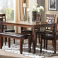 Bennox Dining Table and Chairs with Bench (Set of 6)
