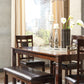 Bennox Dining Table and Chairs with Bench (Set of 6)
