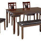 Bennox Dining Table and Chairs with Bench (Set of 6)