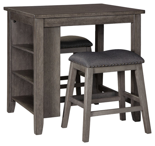 Caitbrook Counter Height Dining Table and Bar Stools (Set of 3)