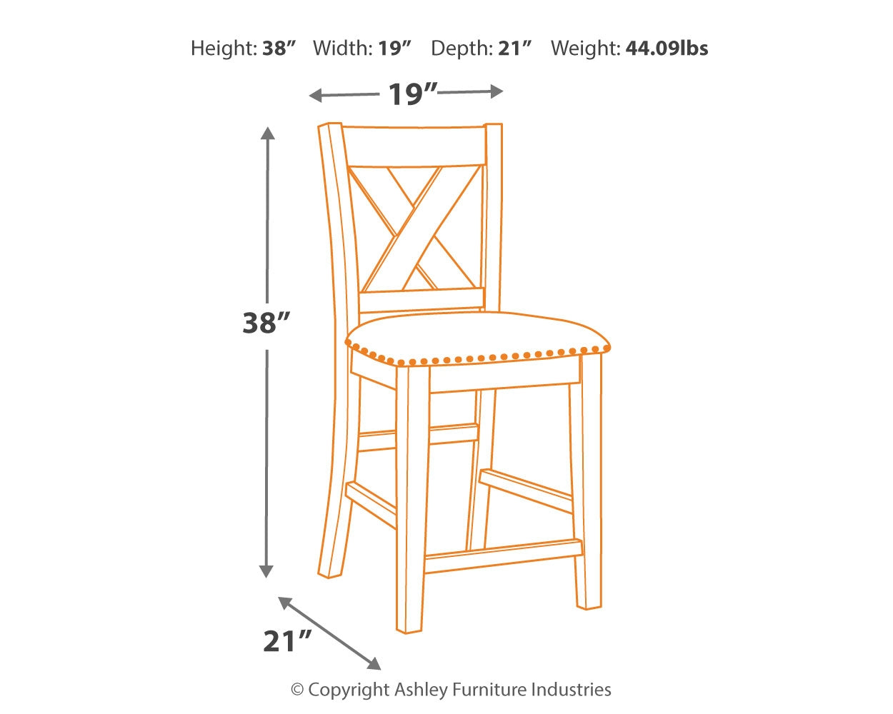 Caitbrook Counter Height Upholstered Bar Stool