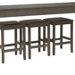 Caitbrook Counter Height Dining Table and Bar Stools (Set of 3)