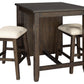 Rokane Counter Height Dining Table and Bar Stools (Set of 3)