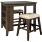 Rokane Counter Height Dining Table and Bar Stools (Set of 3)