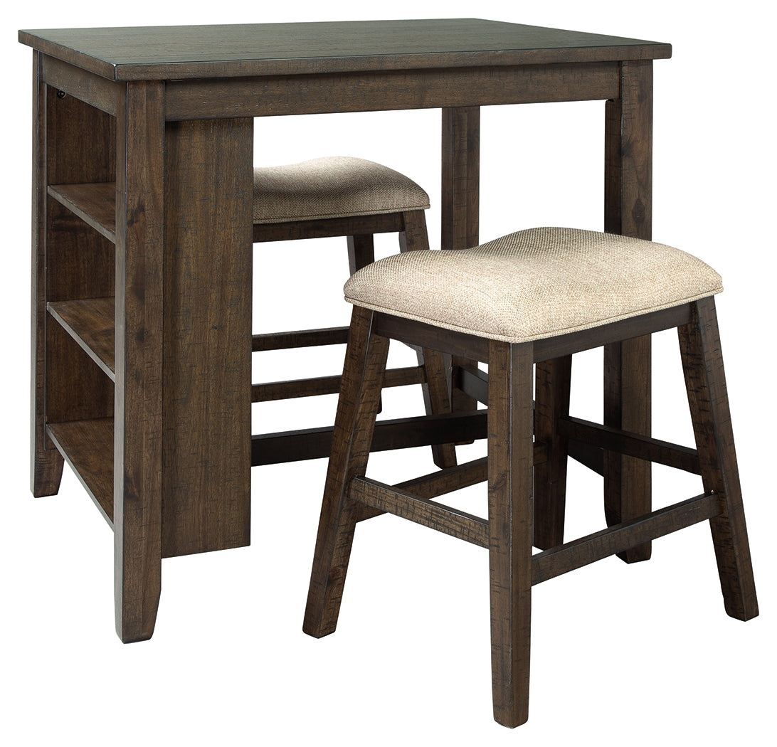 Rokane Counter Height Dining Table and Bar Stools (Set of 3)