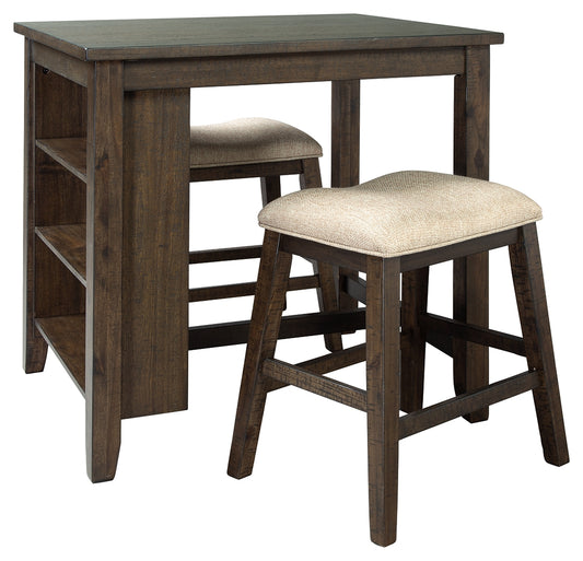 Rokane Counter Height Dining Table and Bar Stools (Set of 3)