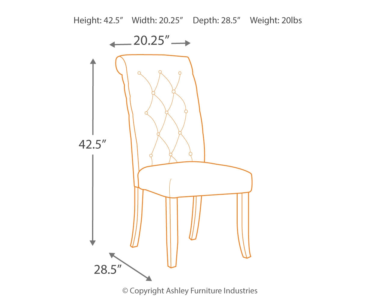 Tripton Dining Chairs (Set of 3)