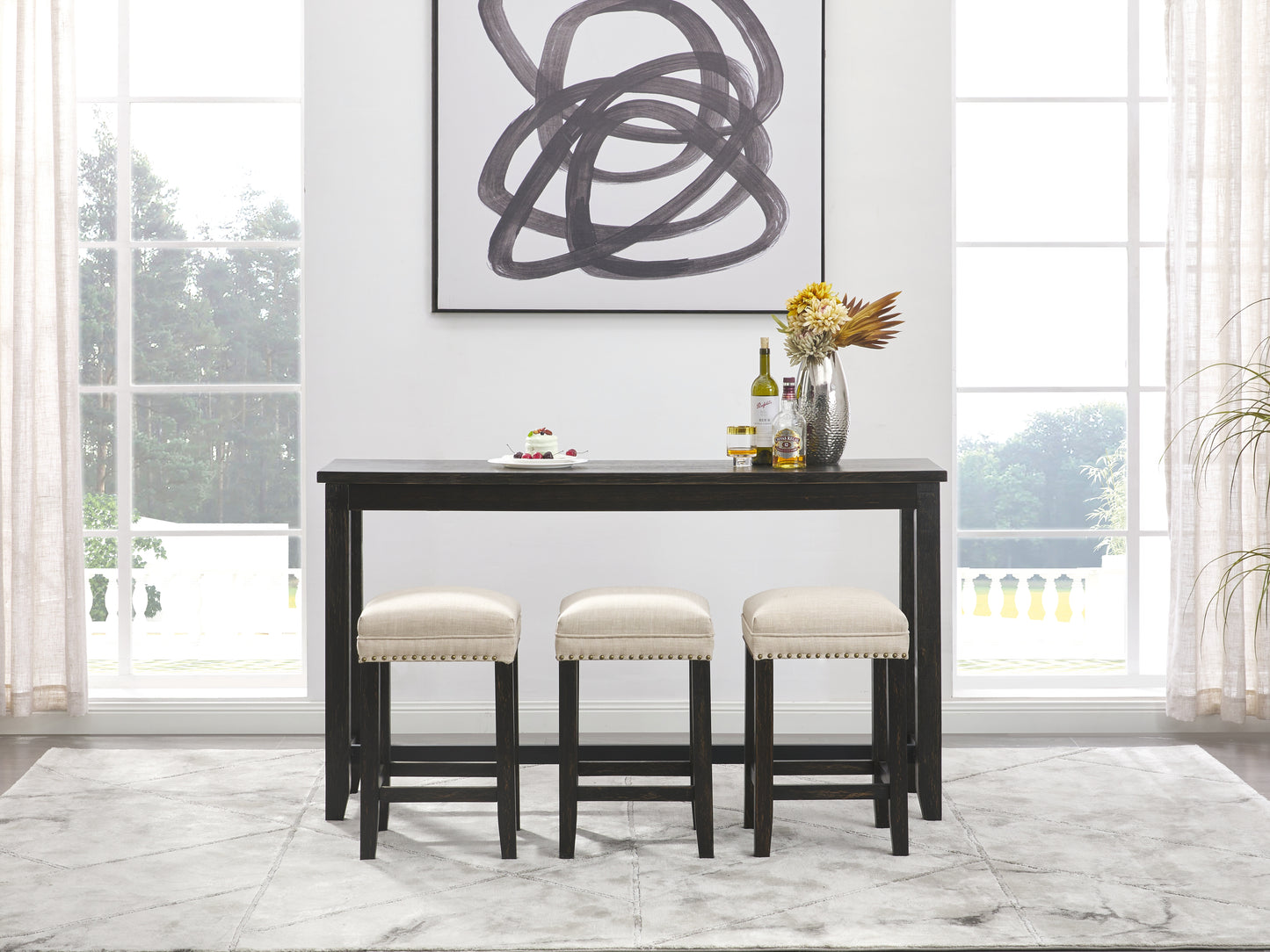 Anchorville Counter Height Dining Table and Bar Stools (Set of 4)