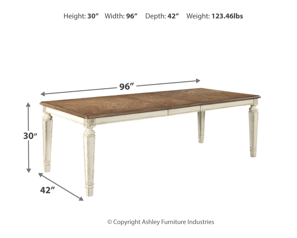 Realyn Dining Extension Table