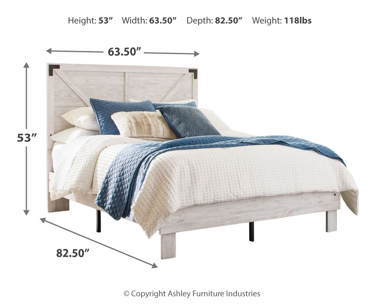 Shawburn Queen Crossbuck Panel Platform Bed