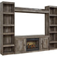 Wynnlow 4-Piece Entertainment Center with Electric Fireplace