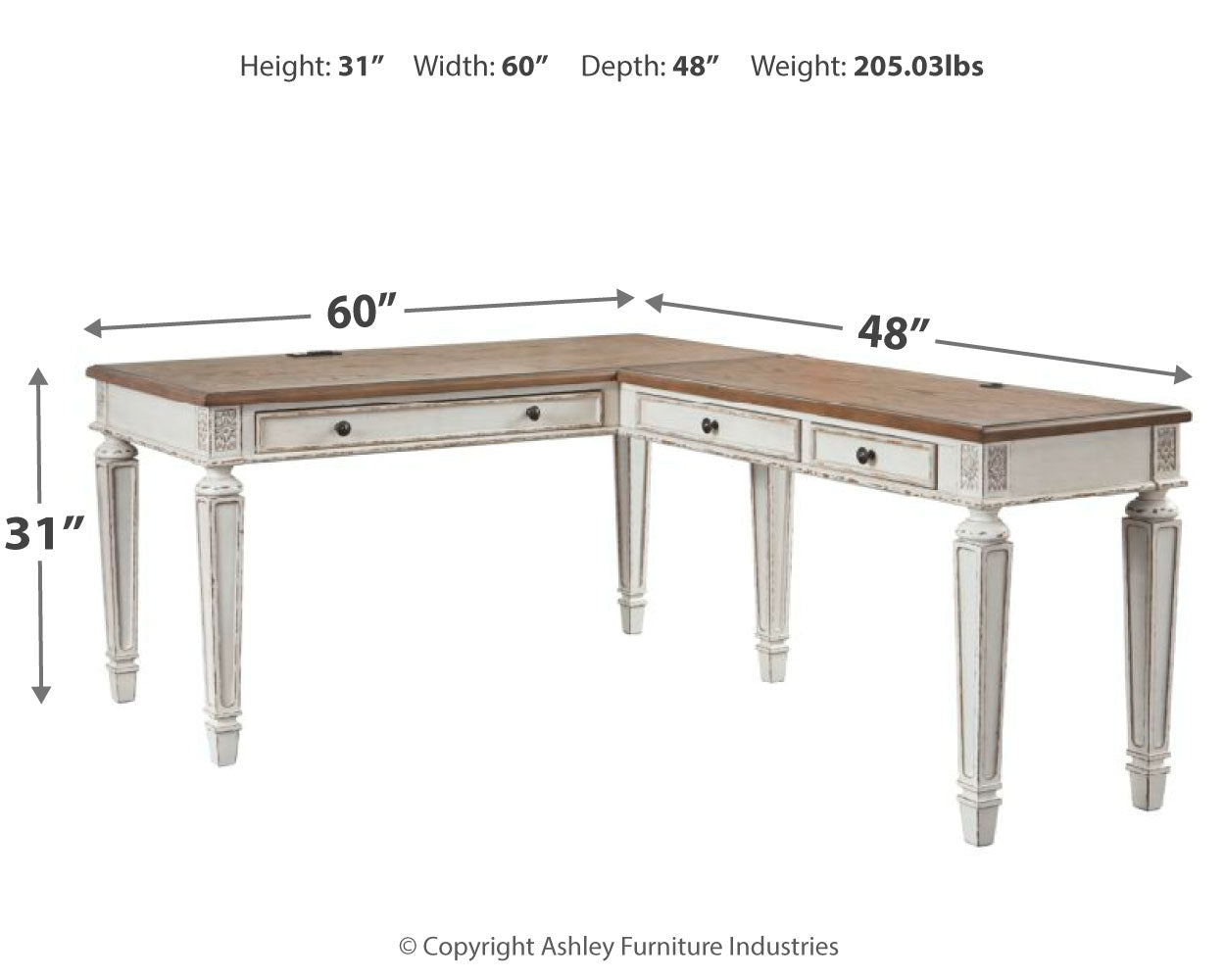 Realyn 2-Piece Home Office Desk