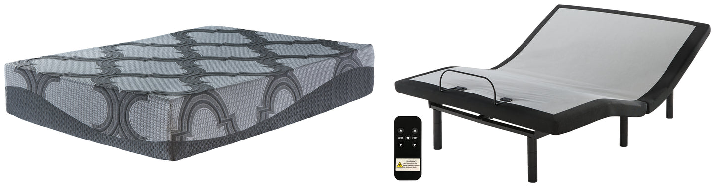 12 Inch Ashley Hybrid Queen Adjustable Base and Mattress