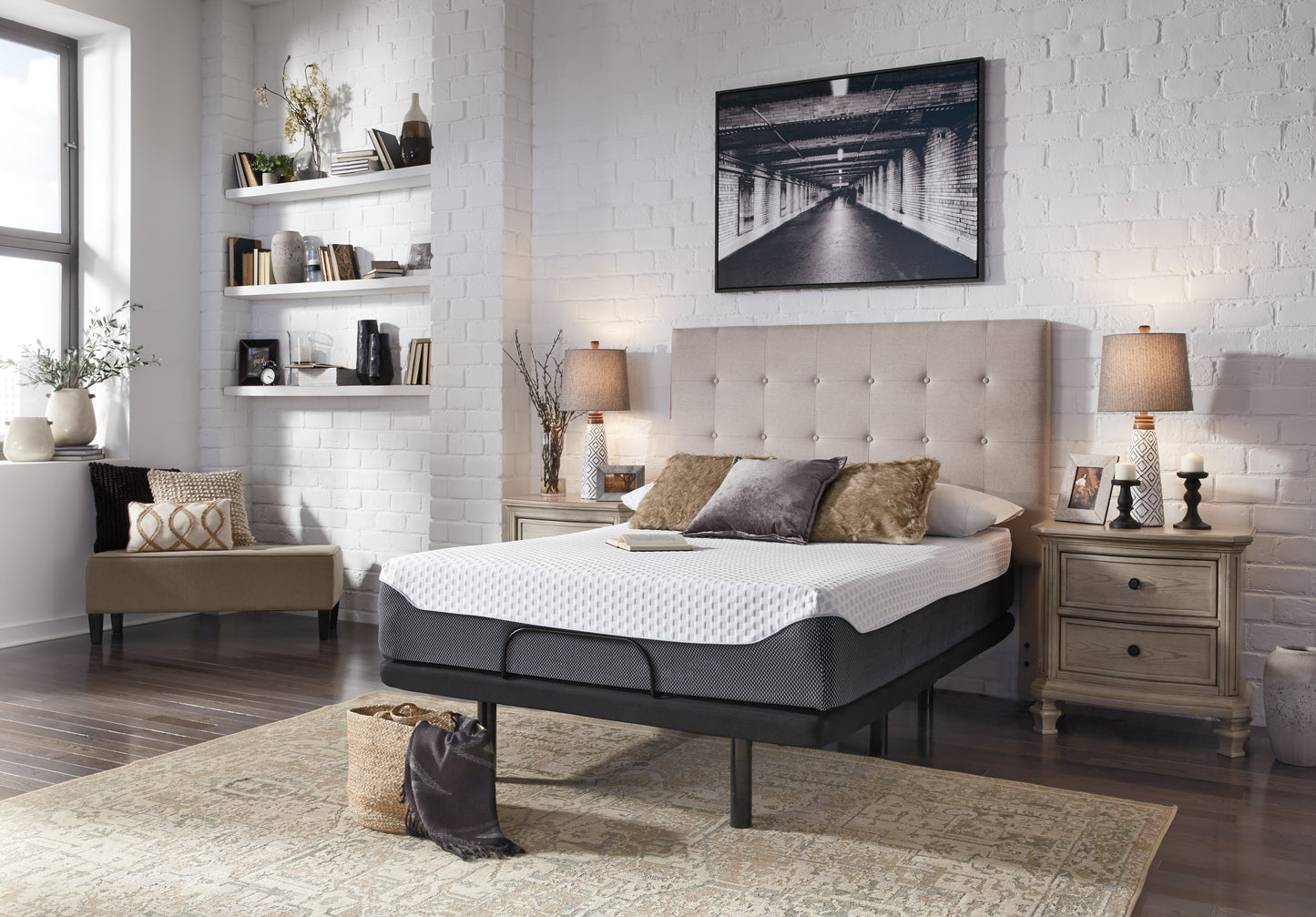 12 Inch Chime Elite King Adjustable Base with Mattress