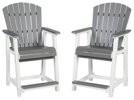 Transville Outdoor Counter Height Bar Stool (Set of 2)