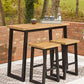 Town Wood Outdoor Counter Table Set (Set of 3)