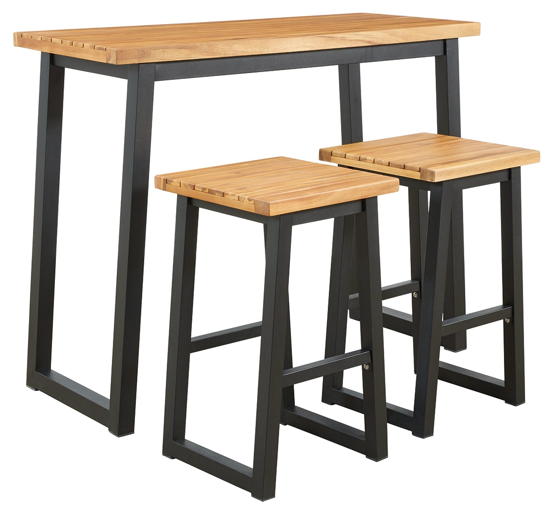 Town Wood Outdoor Counter Table Set (Set of 3)