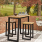 Town Wood Outdoor Counter Table Set (Set of 3)