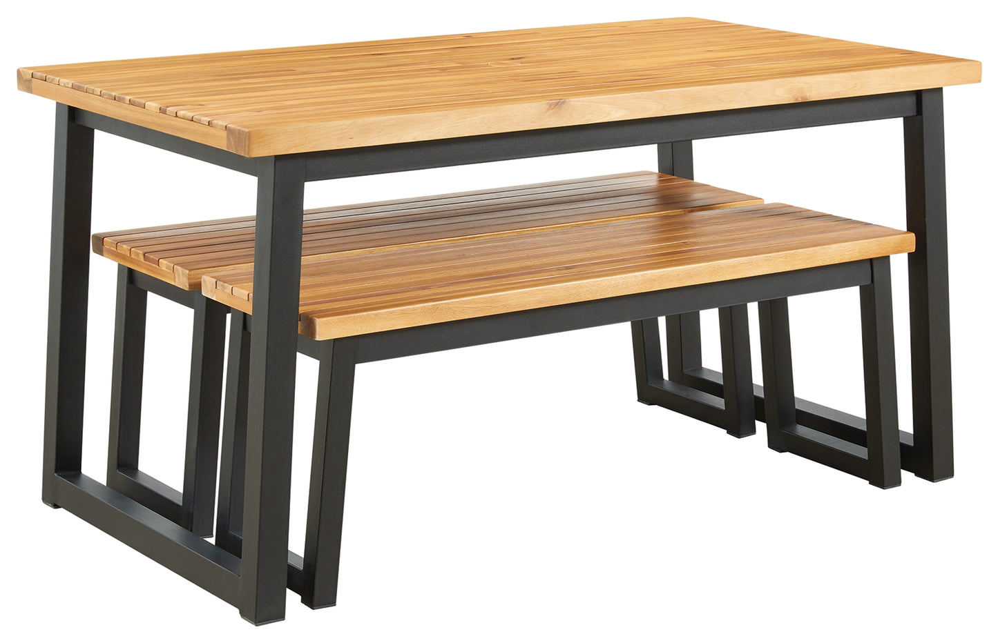Town Wood Outdoor Dining Table Set (Set of 3)