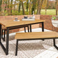 Town Wood Outdoor Dining Table Set (Set of 3)