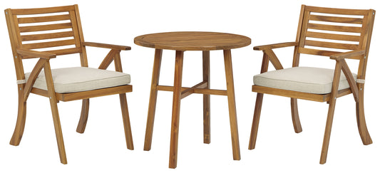 Vallerie Outdoor Chairs with Table Set (Set of 3)