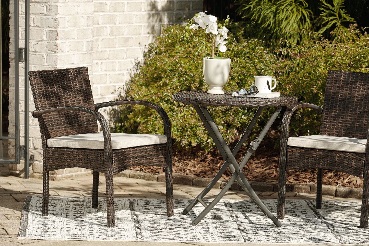 Anchor Lane Outdoor Chairs with Table Set (Set of 3)