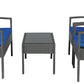 Alina Outdoor Love/Chairs/Table Set (Set of 4)