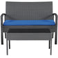 Alina Outdoor Love/Chairs/Table Set (Set of 4)