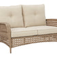 Braylee Outdoor Loveseat with Table (Set of 2)