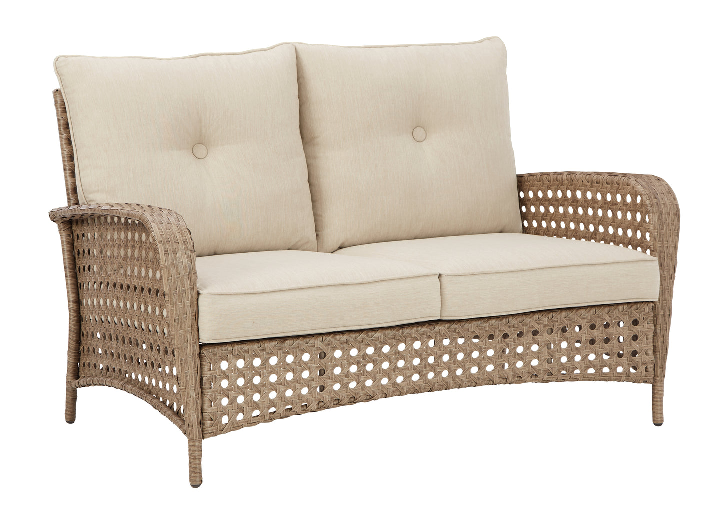 Braylee Outdoor Loveseat with Table (Set of 2)