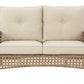 Braylee Outdoor Loveseat with Table (Set of 2)