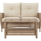 Braylee Outdoor Loveseat with Table (Set of 2)