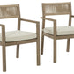 Aria Plains Arm Chair with Cushion (Set of 2)