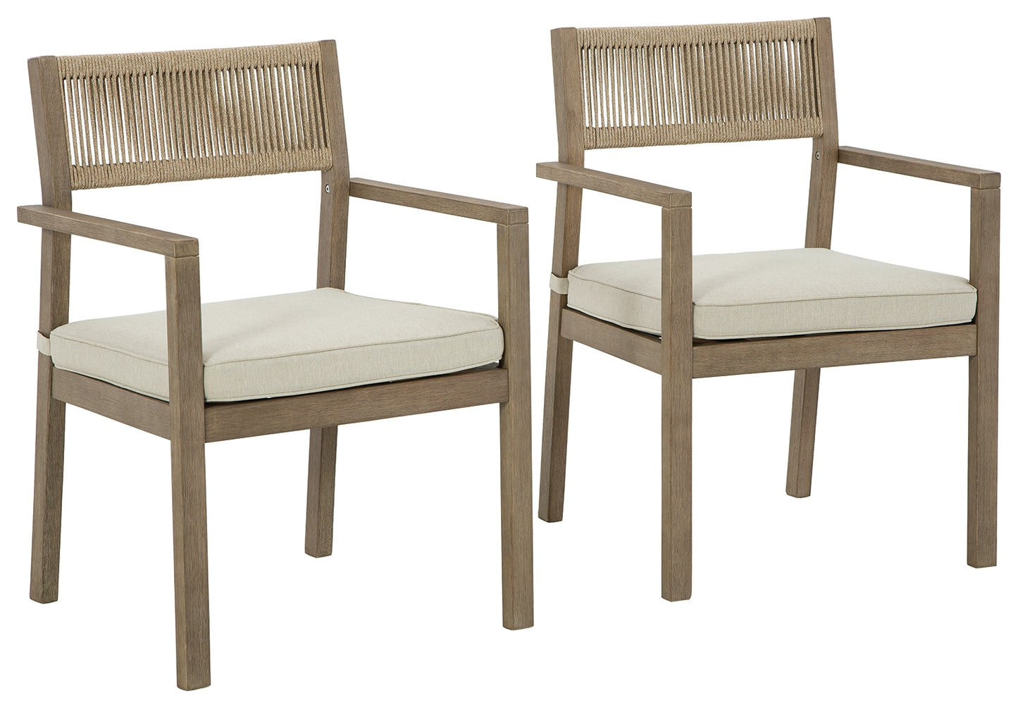 Aria Plains Arm Chair with Cushion (Set of 2)