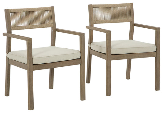 Aria Plains Arm Chair with Cushion (Set of 2)
