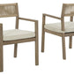 Aria Plains Arm Chair with Cushion (Set of 2)