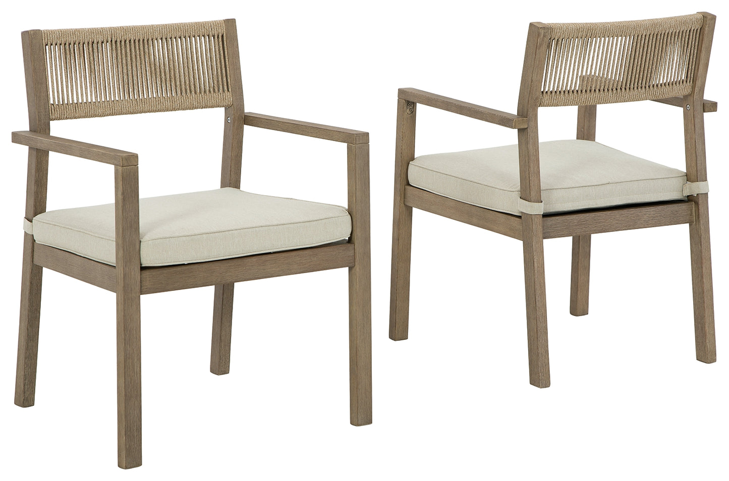 Aria Plains Arm Chair with Cushion (Set of 2)