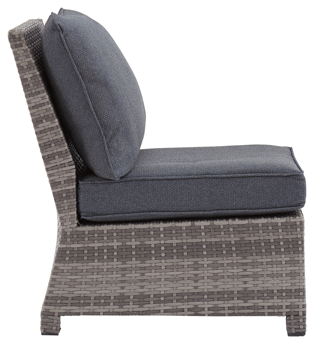 Salem Beach Armless Chair with Cushion